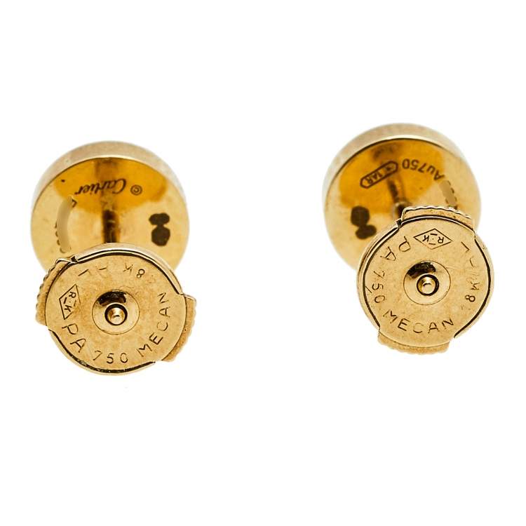 Pre Owned Cartier Love 18k Yellow Gold Stud Earrings