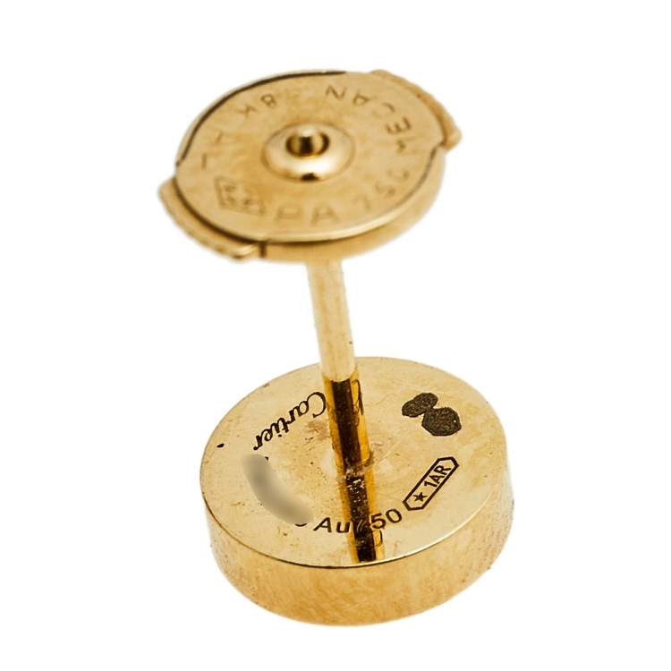 Pre Owned Cartier Love 18k Yellow Gold Stud Earrings