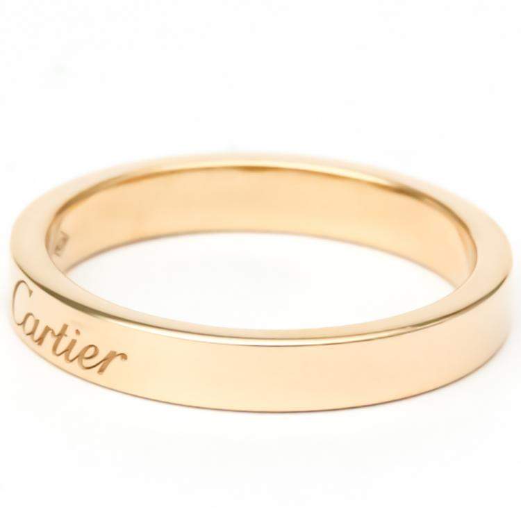 Pre Owned Cartier C De Cartier 18K Rose Gold Diamond Ring EU 51