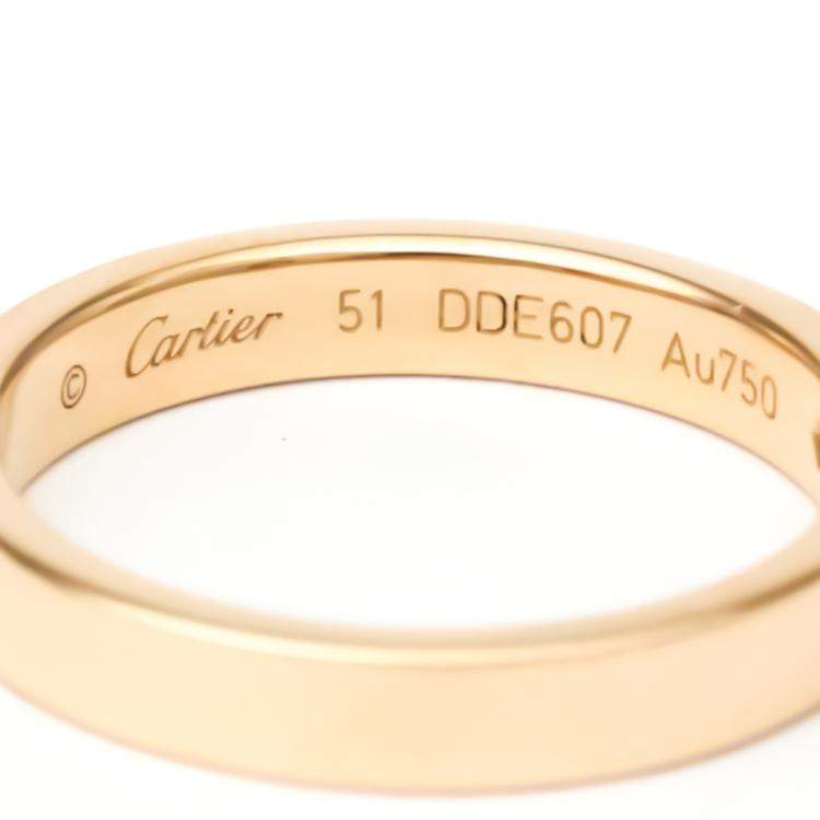Pre Owned Cartier C De Cartier 18K Rose Gold Diamond Ring EU 51