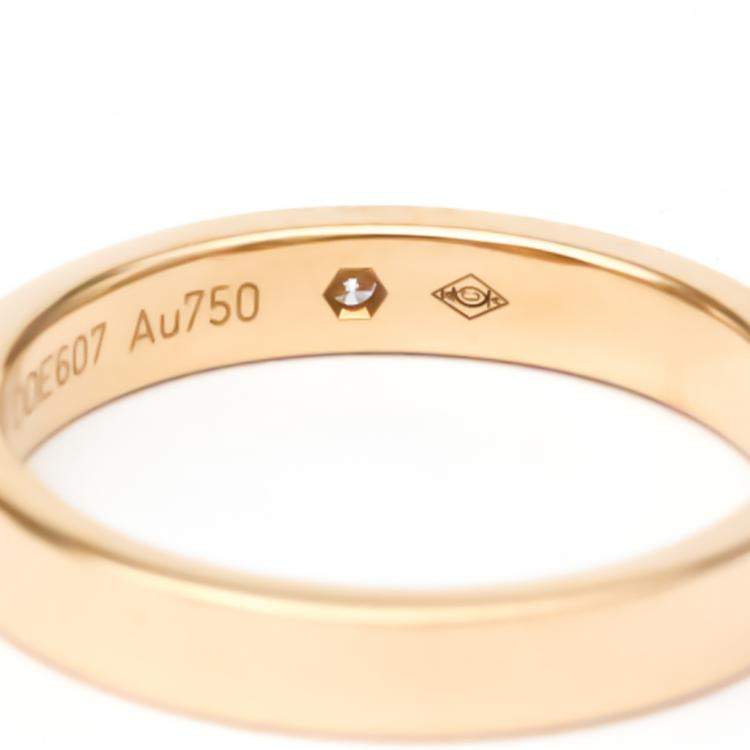 Pre Owned Cartier C De Cartier 18K Rose Gold Diamond Ring EU 51