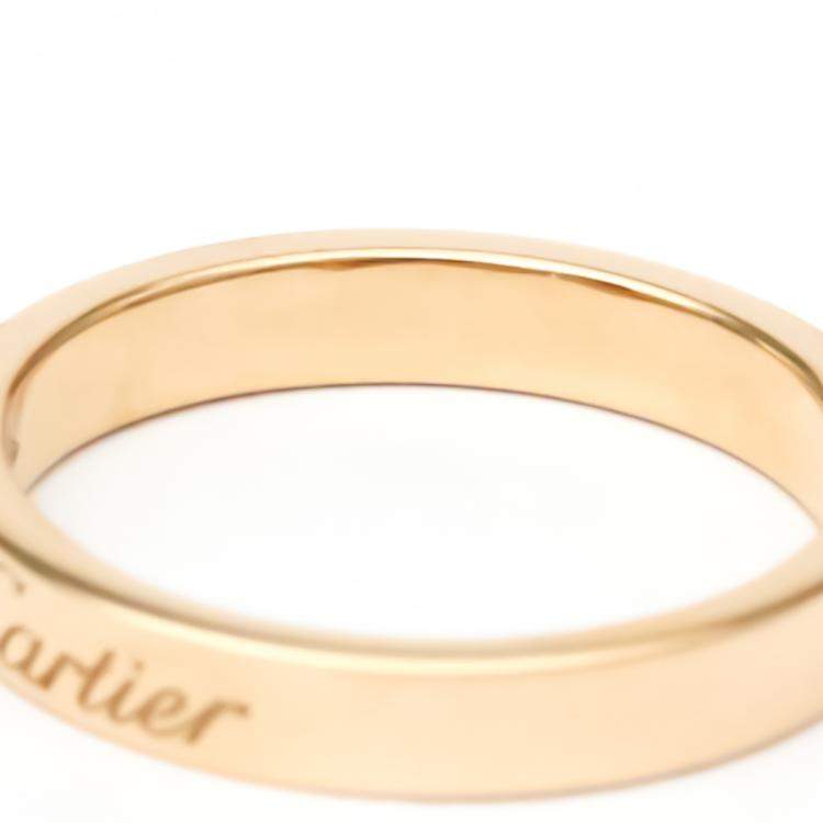 Pre Owned Cartier C De Cartier 18K Rose Gold Diamond Ring EU 51