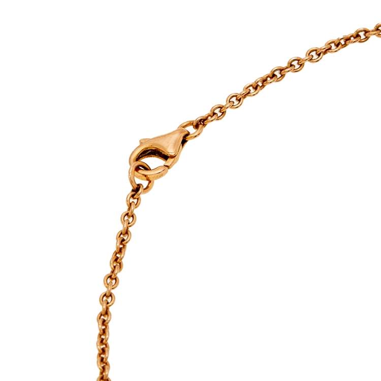 Pre Owned Cartier Love Interlocking Loop 18k Rose Gold Necklaces