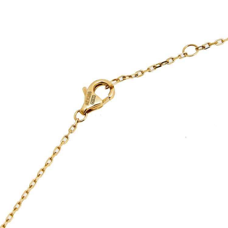 Pre Owned Cartier Juste un Clou Diamond 18K Yellow Gold Pendant Necklace 