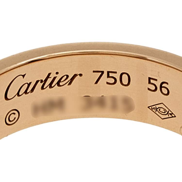 Pre Owned Cartier Love 18K Rose Gold Ring EU 56