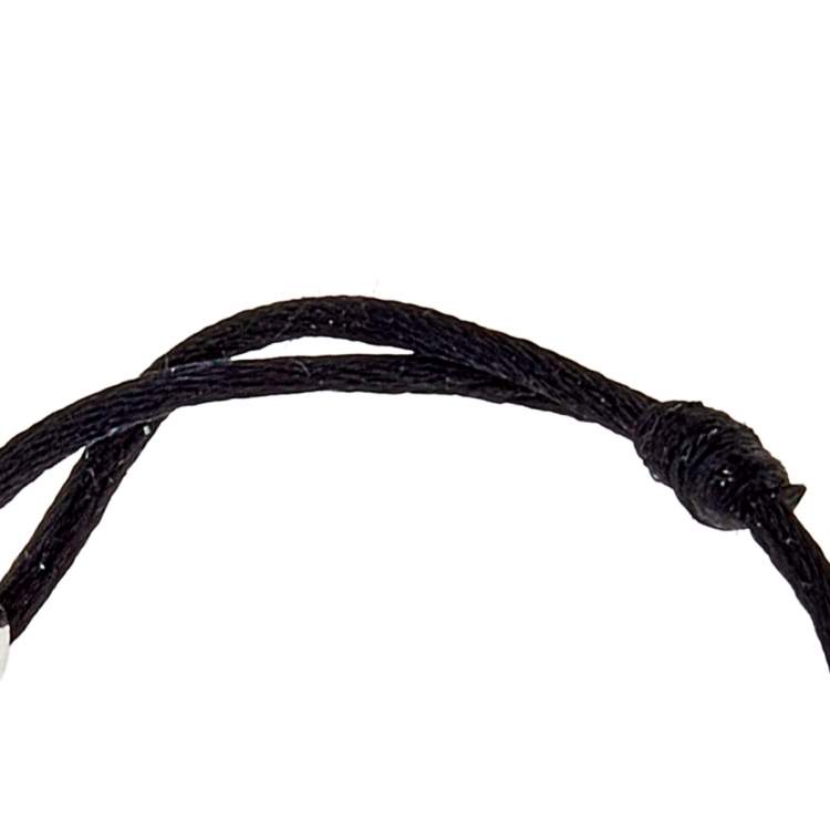 Pre Owned Cartier Love Diamond Ceramic 18K White Gold Adjustable Cord Bracelet 