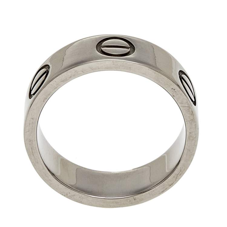 مملوكة مسبقًا Cartier Love 18K White Gold Ring EU 48