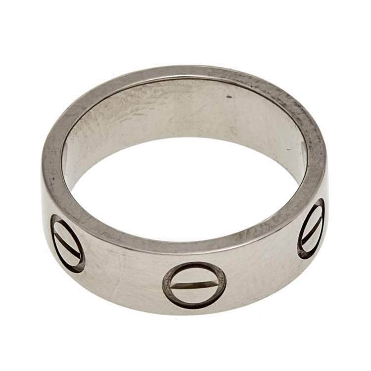 مملوكة مسبقًا Cartier Love 18K White Gold Ring EU 48