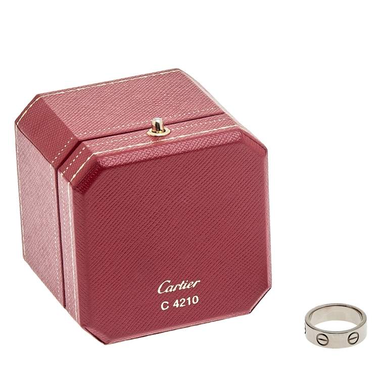 مملوكة مسبقًا Cartier Love 18K White Gold Ring EU 48