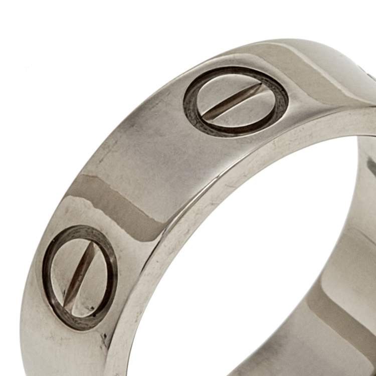 مملوكة مسبقًا Cartier Love 18K White Gold Ring EU 48