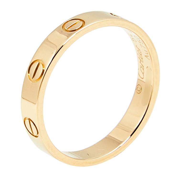 Cartier Juste Un Clou Yellow Gold Slim Ring Size 60 - Luxury Shopping