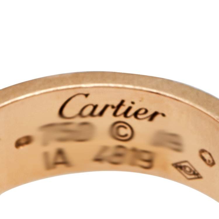 Pre Owned Cartier Love 18K Rose Gold Ring Size 49