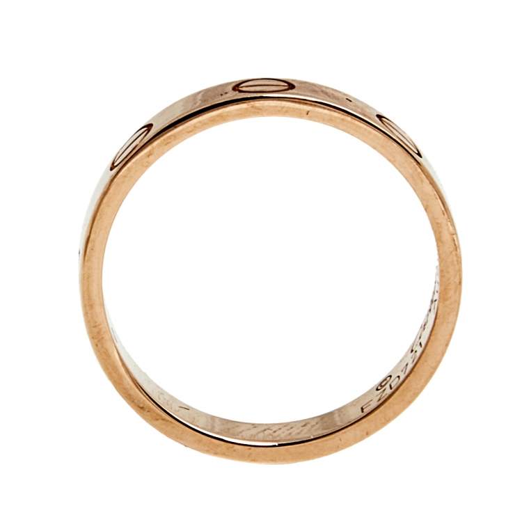 مملوكة مسبقًا Cartier Love 18K Rose Gold Narrow Wedding Band Ring 48