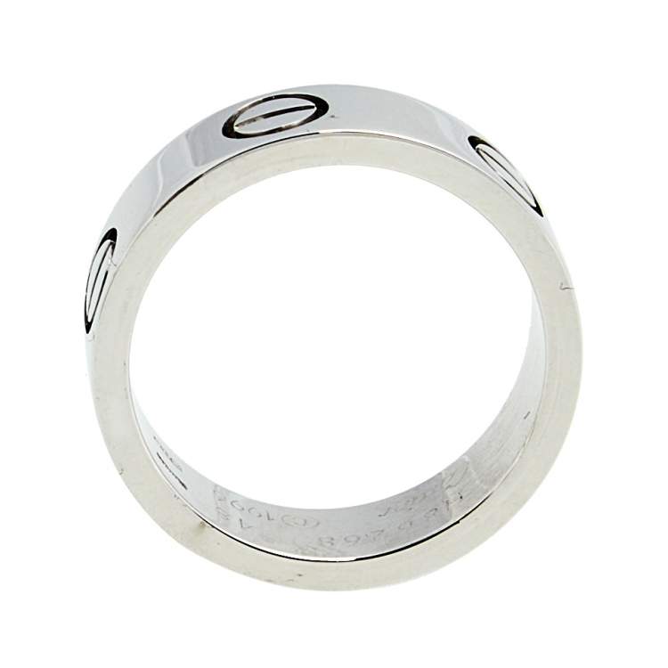 مملوكة مسبقًا Cartier Love 18K White Gold Ring Size 48