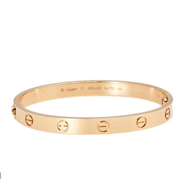 Cartier Love 18K Rose Gold Bangle Bracelet 17 Cartier | The Luxury Closet
