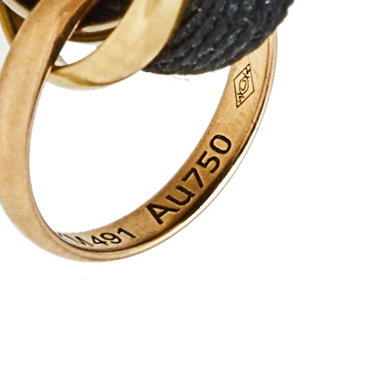 Pre Owned Cartier Trinity de Cartier 18k Three Tone Gold Adjustable Cord Bracelet