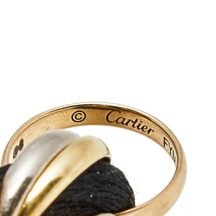 Pre Owned Cartier Trinity de Cartier 18k Three Tone Gold Adjustable Cord Bracelet
