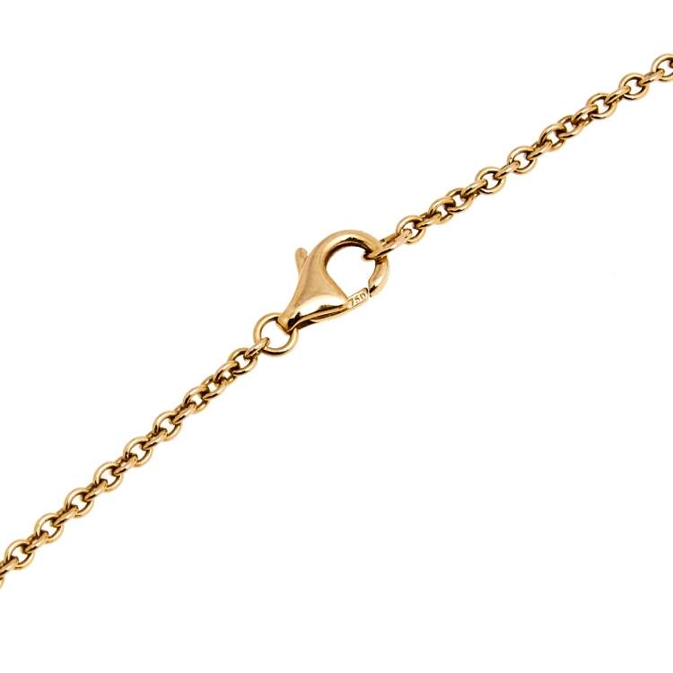 مملوكة مسبقًا Cartier Love Interlocking 2 Hoops 18K Rose Gold Pendant Necklace