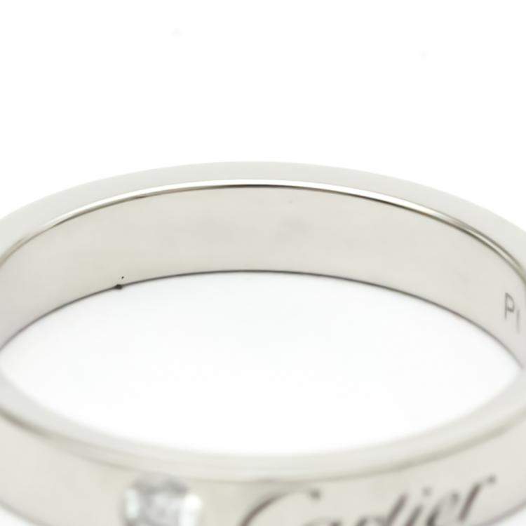 مملوكة مسبقًا Cartier C De Cartier Platinum Diamond Ring EU 49