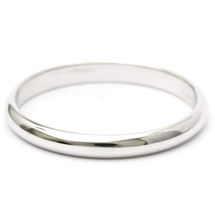 Pre Owned Cartier 1895 Wedding Band Platinum Ring EU 57