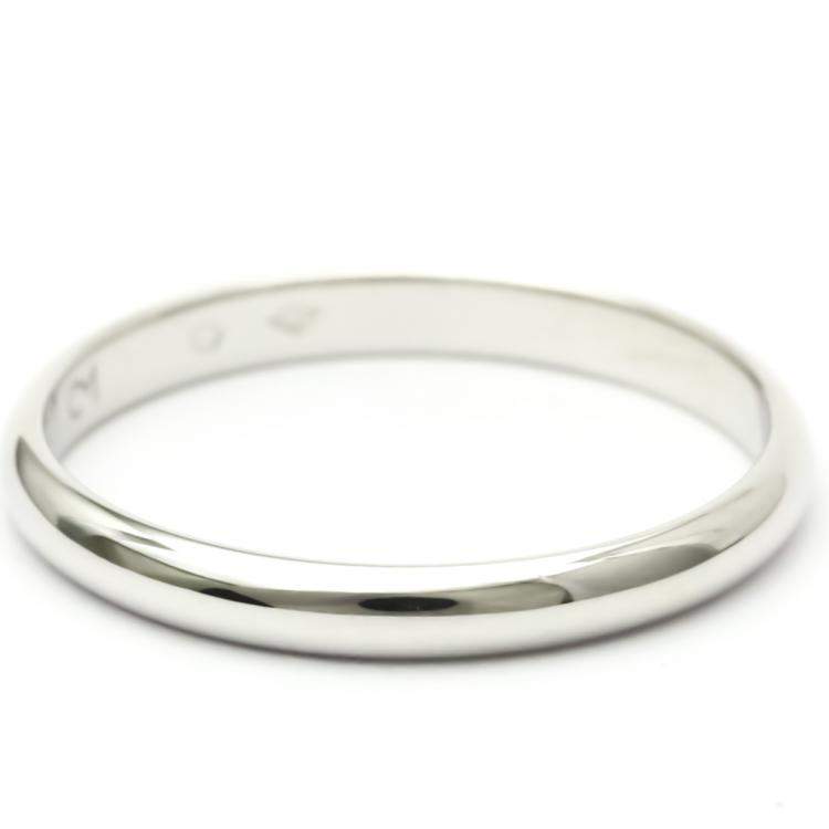 Pre Owned Cartier 1895 Wedding Band Platinum Ring EU 57