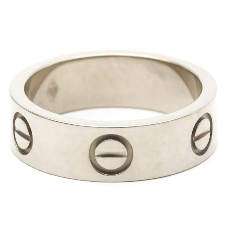 Pre Owned Cartier Love 18K White Gold Ring EU 51