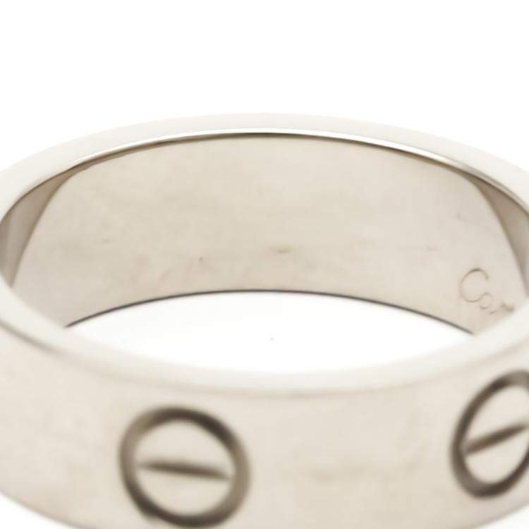 Pre Owned Cartier Love 18K White Gold Ring EU 51