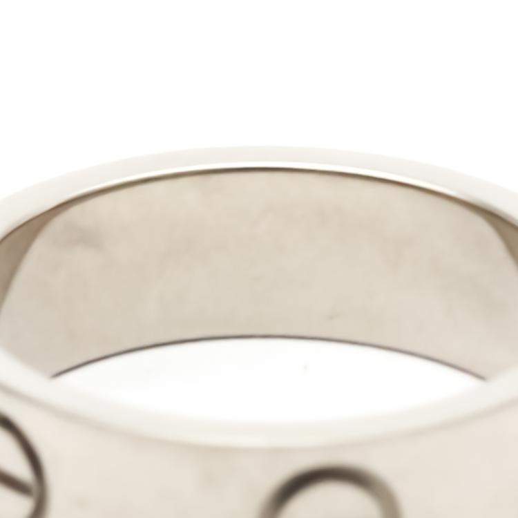 Pre Owned Cartier Love 18K White Gold Ring EU 51