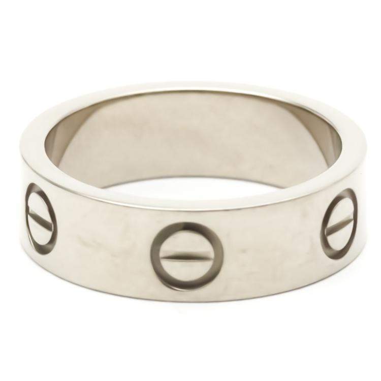 Pre Owned Cartier Love 18K White Gold Ring EU 51