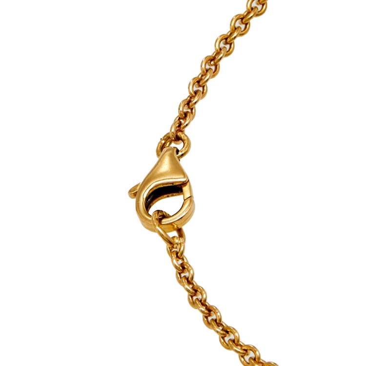 Pre Owned Cartier Love Interlocking 18k Yellow Gold Link Bracelet