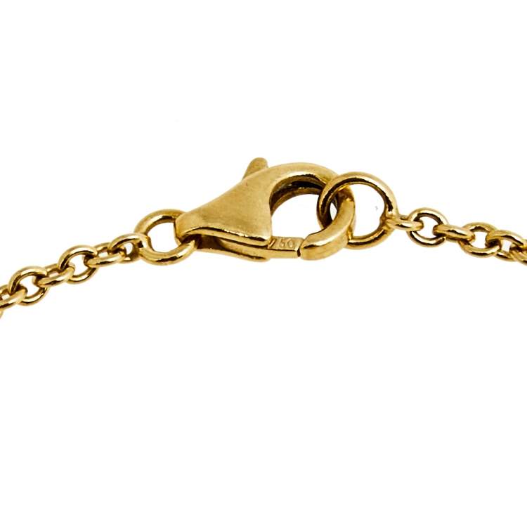 Pre Owned Cartier Love Interlocking Loops 18k Yellow Gold Link Bracelet