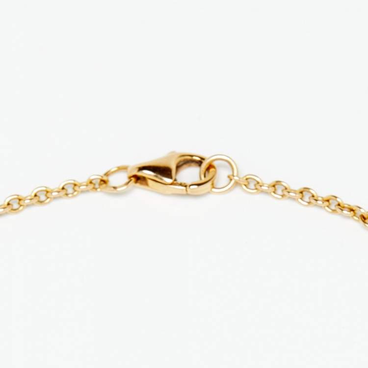 Pre Owned Cartier Love Interlocking Loop 18k Rose Gold Link Bracelet