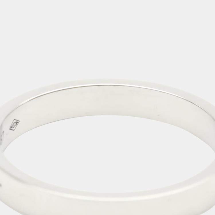 Pre Owned Cartier C De Cartier Platinum Ring EU 58
