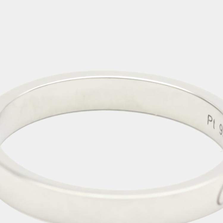 Pre Owned Cartier C De Cartier Platinum Ring EU 58