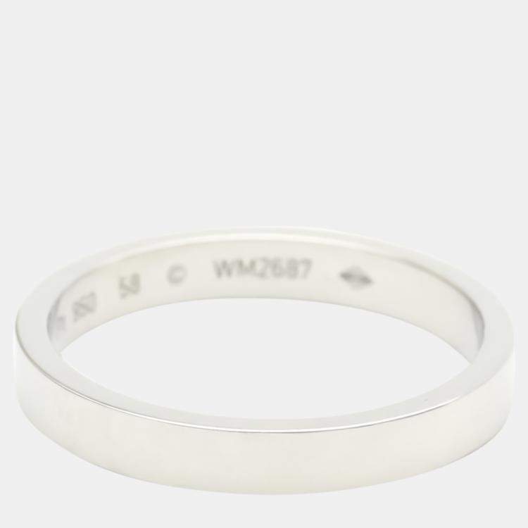 Pre Owned Cartier C De Cartier Platinum Ring EU 58