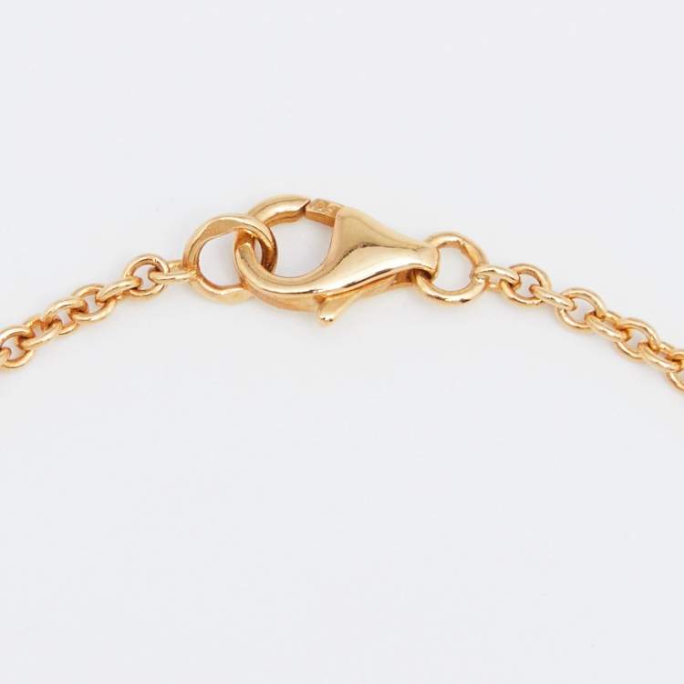 Pre Owned Cartier Love Interlocking Loops 18k Yellow Gold Link Bracelet