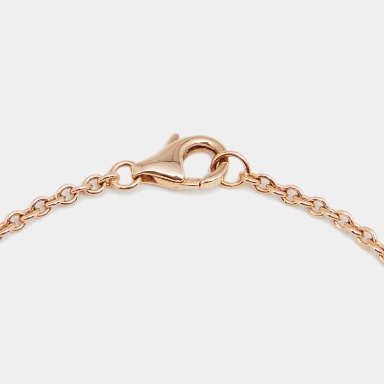 Pre Owned Cartier Love Interlocking Loop 18K Rose Gold Link Bracelet