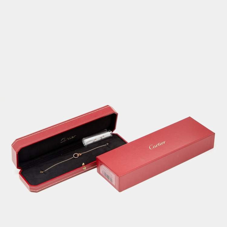 Pre Owned Cartier Love Interlocking Loop 18K Rose Gold Bracelet