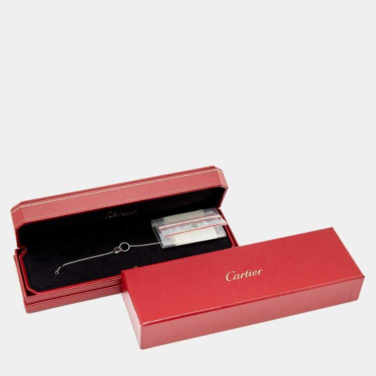 Pre Owned Cartier Love Interlocking Loop 18K White Gold Bracelet