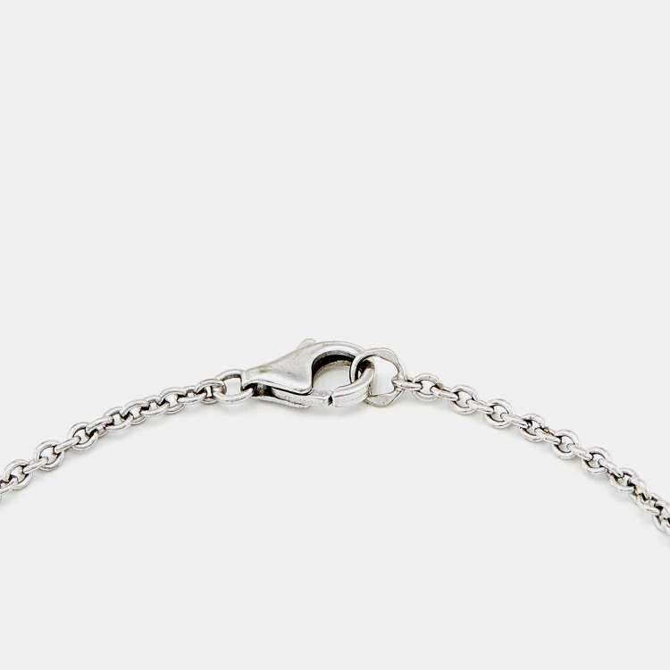 Pre Owned Cartier Love Interlocking Loop 18K White Gold Bracelet