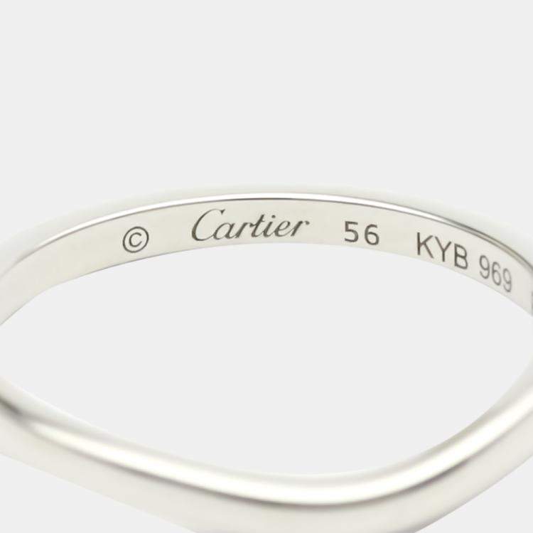 مملوكة مسبقًا Cartier Ballerine Platinum Ring EU 56