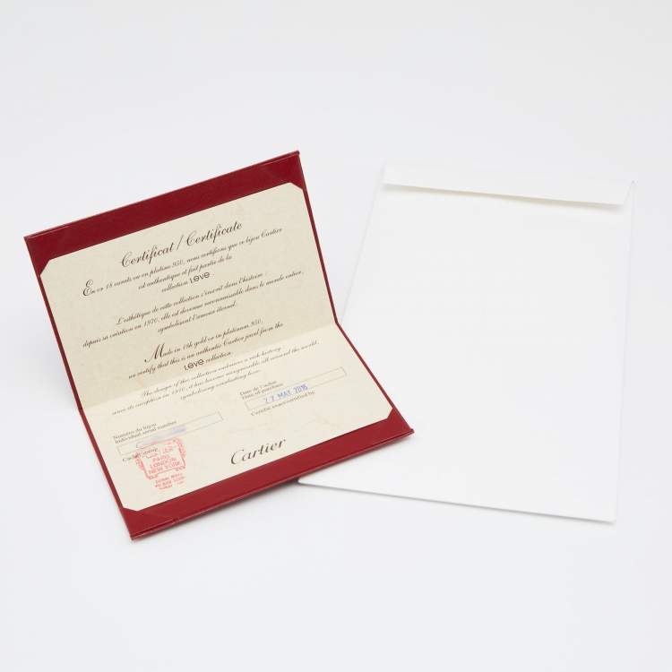 Pre Owned Cartier Love Interlocking Loops 18k Yellow Gold Link Bracelet