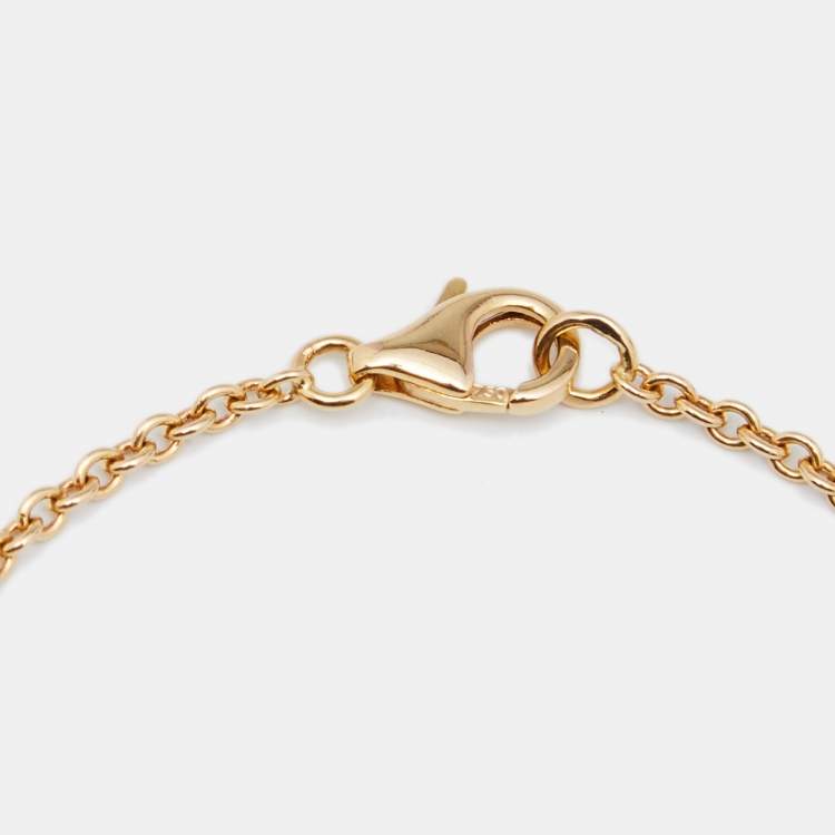 Pre Owned Cartier Love Interlocking Loops 18k Yellow Gold Link Bracelet