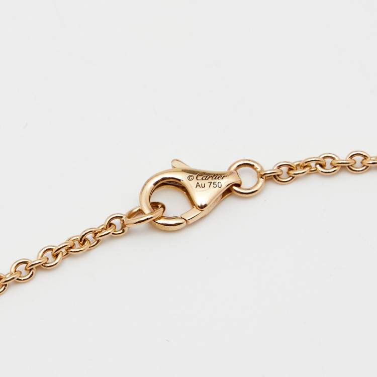 Pre Owned Cartier Love Interlocking Loops 18k Yellow Gold Bracelet