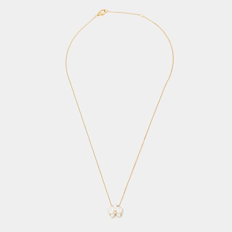 Designer Diamond Flower Necklace 14.88ct 18K White Gold 801612