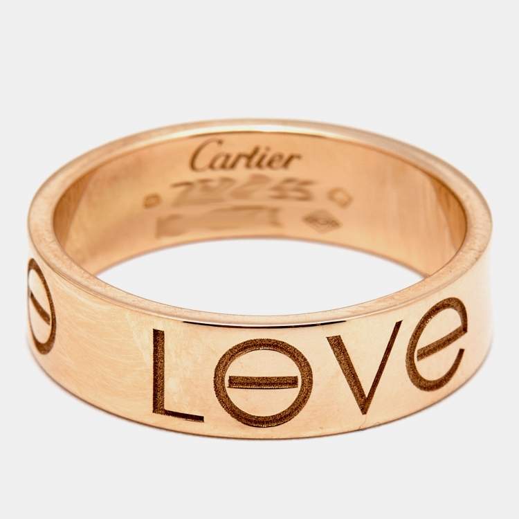 Cartier Love 18k Rose Gold Band Ring Size 55 Cartier TLC