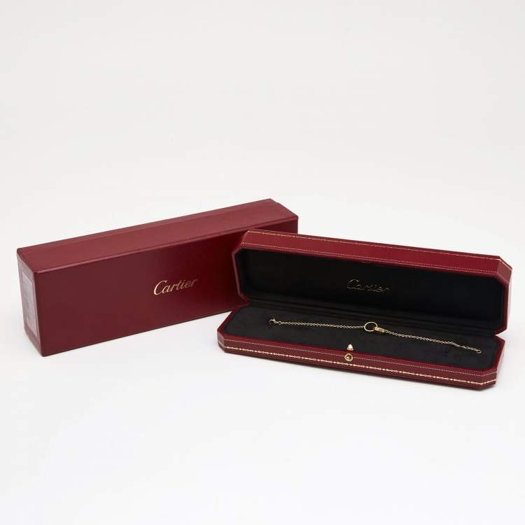Pre Owned Cartier Love Interlocking Loops 18k Yellow Gold Bracelet