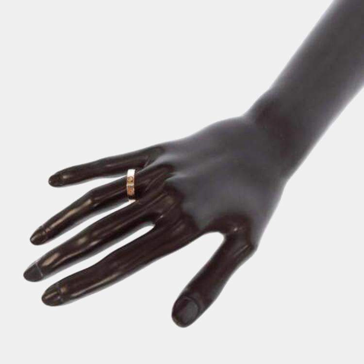 Pre Owned Cartier Love 18K Rose Gold Diamond Ring EU 52