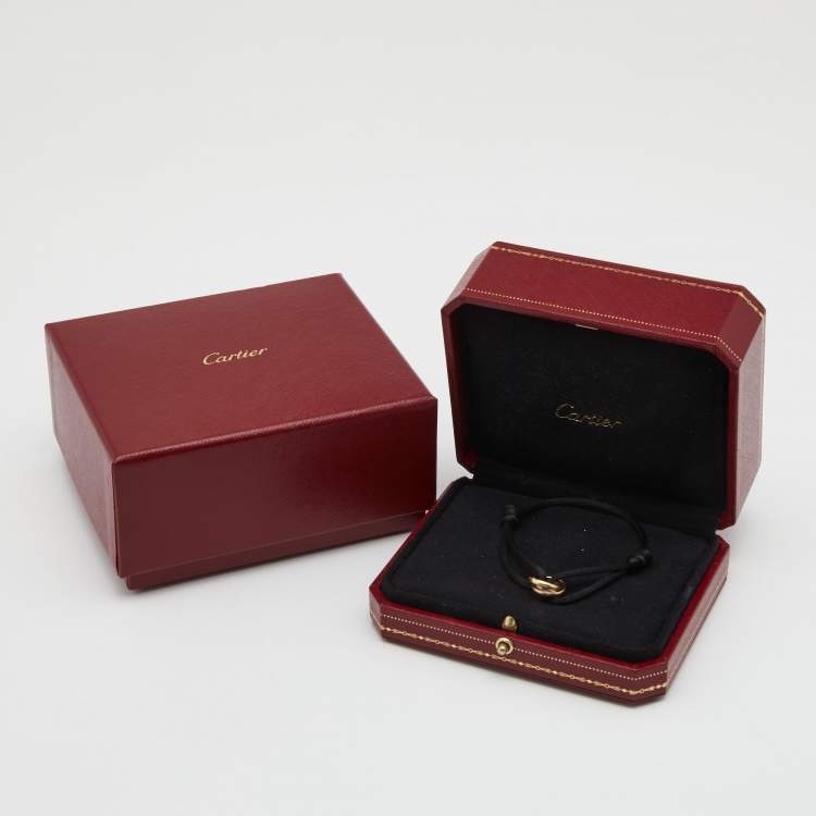 Pre Owned Cartier Trinity 18k Three Tone Gold Adjustable Cord Bracelet