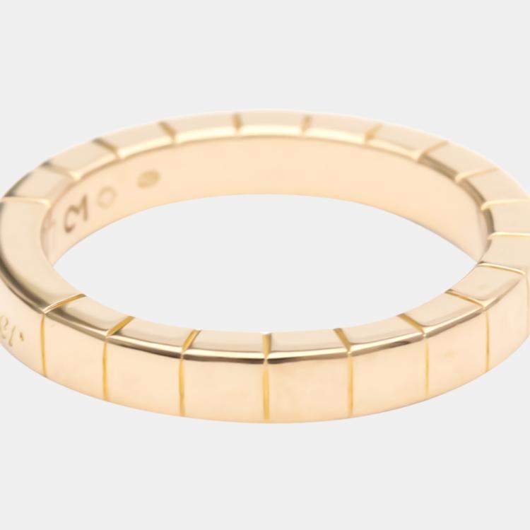 Pre Owned Cartier Lanieres Band 18K Rose Gold Ring EU 52 